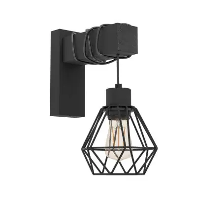 Eglo Townshend 5 wandlamp E27 zwart